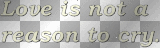 Love is not a reason to cry. TEXT