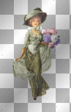 vintage flowers lady11