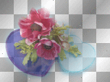 BLUE HEART S AND FLOWERS 