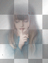 artemia transparent child-girl-buste blue