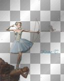 artemia-transparent fantasy-art-graphic Michael-Cheval-painting woman-archer-on-man