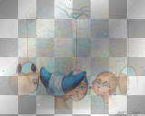 artemia-transparent surreal-fantasy art-graphic-design doll-girl(s)-in-mirror