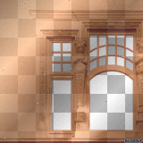 artemia-transparent deco house-front-window(s) antiquity-statue(s) brown