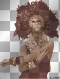 artemia transparent woman-carnival-mask-hat brown