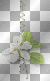 Vintage flower white green deco scrap EndlessImpressions