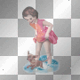 vintage child transparent