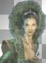 artemia-transparent animated-fantasy woman-queen-in-green glitter