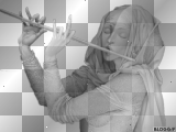 artemia transparent fantasy woman-buste-flutist white-grey
