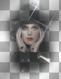 artemia transparent woman-buste-hat-voilette b&w