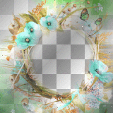 Frame circle flowers