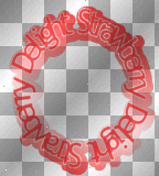 text circle strawberry delight cbs
