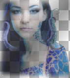 soave woman face blue fantasy gothic