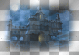 artemia transparent goth castle-house-blue