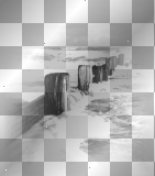 Ocean sea black white 