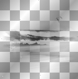 Ocean sea waves black white