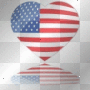 USA Flag heart