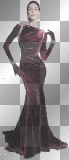 artemia transparent woman deep-red-glitter-dress