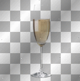 artemia transparent deco champagne-glass