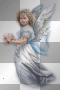 soave children girl vintage angel blue