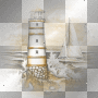 soave background transparent summer vintage scrap sea beach lighthouse boat sepia beige brown