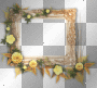 soave frame vintage deco flowers autumn brown yellow