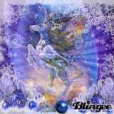 Blue Winter Unicorn