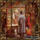 Vintage .Christmas Shopping . toy shop . One day before Christmas . Didi5dd