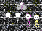 random people dancing with rain and 1 cloud
