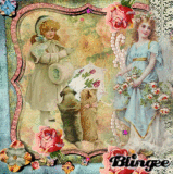 From Winter to Spring Vintage Greeting
