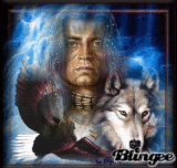 Indianer und Wölfe