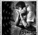 justin bieber  black n white