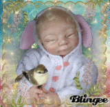 Magic baby elf in fairy mood