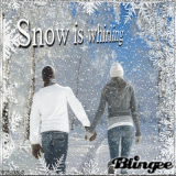  Snow is whirling flying and melting.....