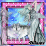 Mujer y lobo (ymialma)