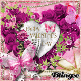 Valentines Heart - Flowers and Butterflies