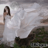 WOMAN DRESS WHITE ANIMATED BY FABRYKING61