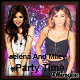 Selena And Miley party Time