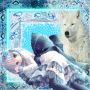 Blu Girl & White Wolf