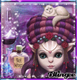 Fantasy Cat in Purple