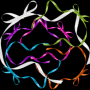 6 Color ribbon frames