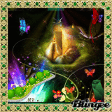 Fantasie Bunt mit Kerzen