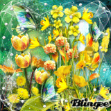 Yellow Flowers & Butterflies