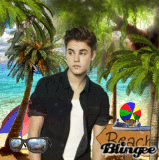 Justin Beber at the Beach