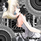 Anime Neko Girl Black & White