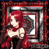 Red Anime Girl & And Background