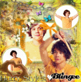 Harry Styles yellow original blingee by girls098 don't copy