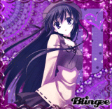 Girl Anime  Purple