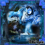 a fantasy blue night