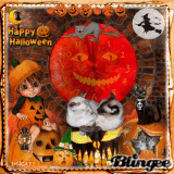 Für meine lieben Blingee- Freunde.."Happy Halloween"