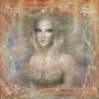 fantasy girl in golden frame fantasy girl in golden frame